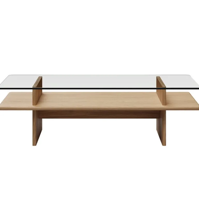 Woud Parallel soffbord, 60 x 120 cm, vitlackad ek