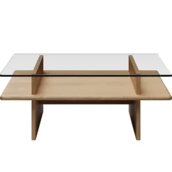 Woud Parallel soffbord, 90 x 90 cm, vitlackad ek