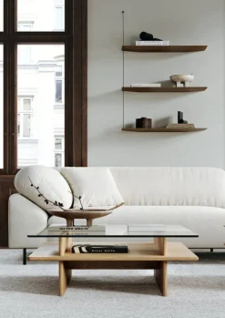 Woud Parallel soffbord, 90 x 90 cm, vitlackad ek