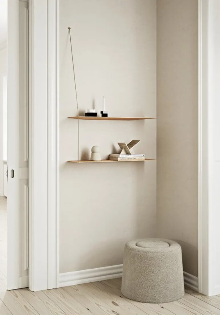 Woud Praline sittpuff/fotpall, 52 cm, Alpine 01 Natural