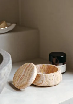 Woud Serene burk, låg, regnbågsfärgad sandsten