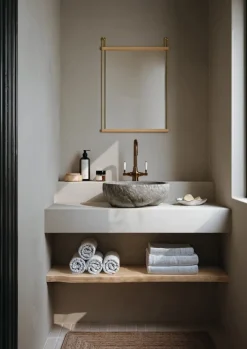 Woud Serene burk, låg, regnbågsfärgad sandsten