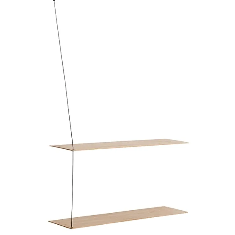 Woud Stedge hylla 80 cm, vitpigmenterad, lackad ek