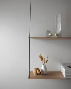 Woud Stedge tilläggshylla 60 cm, vitpigmenterad lackad ek