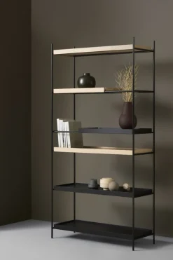 Woud Tray hög hylla, 1+2 ek - 1+2 svart