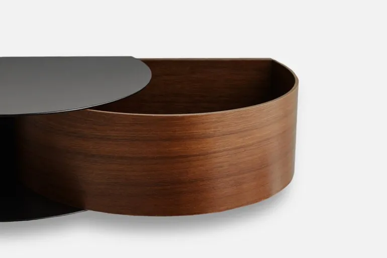 Woud Wallie väggskåp, valnöt - svart