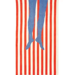 ZigZagZurich Legs XL handduk, 100 x 180 cm, flerfärgad