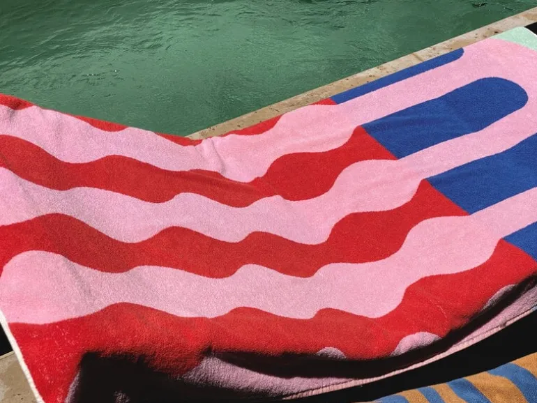 ZigZagZurich Santa Monica XL handduk, 100 x 180 cm, flerfärgad