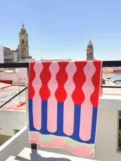 ZigZagZurich Santa Monica XL handduk, 100 x 180 cm, flerfärgad